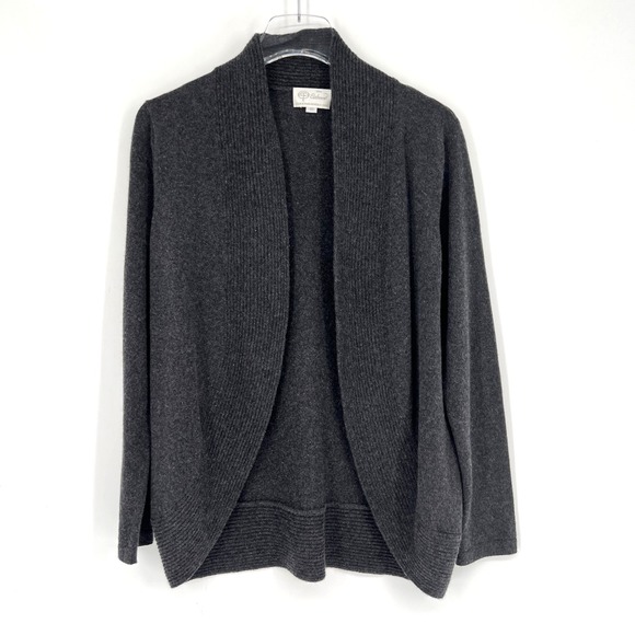 CF Cashmere Sweaters - CF Cashmere Cardigan Womens M/L Gray Open Front Classic‎ Cozy Minimalist Simple